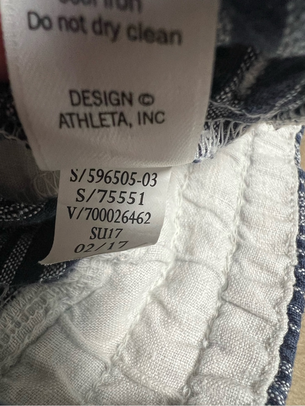 Athleta Retreat Linen Shorts Blue Stripe Drawstring Size 4 - Picture 6 of 6